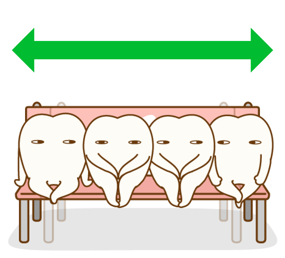 顎を大きくすることで、歯が並ぶ